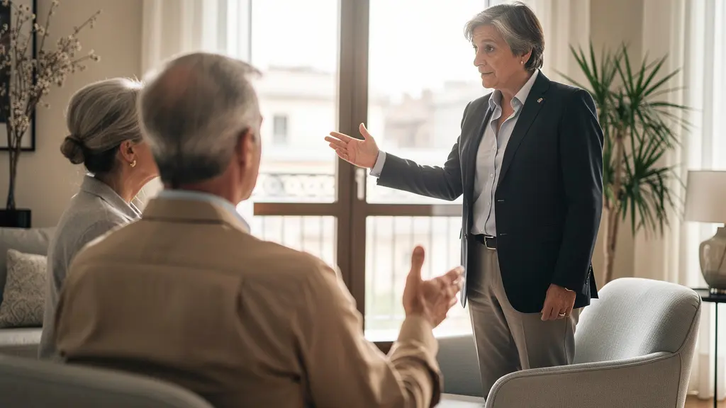 Agente immobiliare Milano presenta appartamento a coppia di acquirenti svizzeri