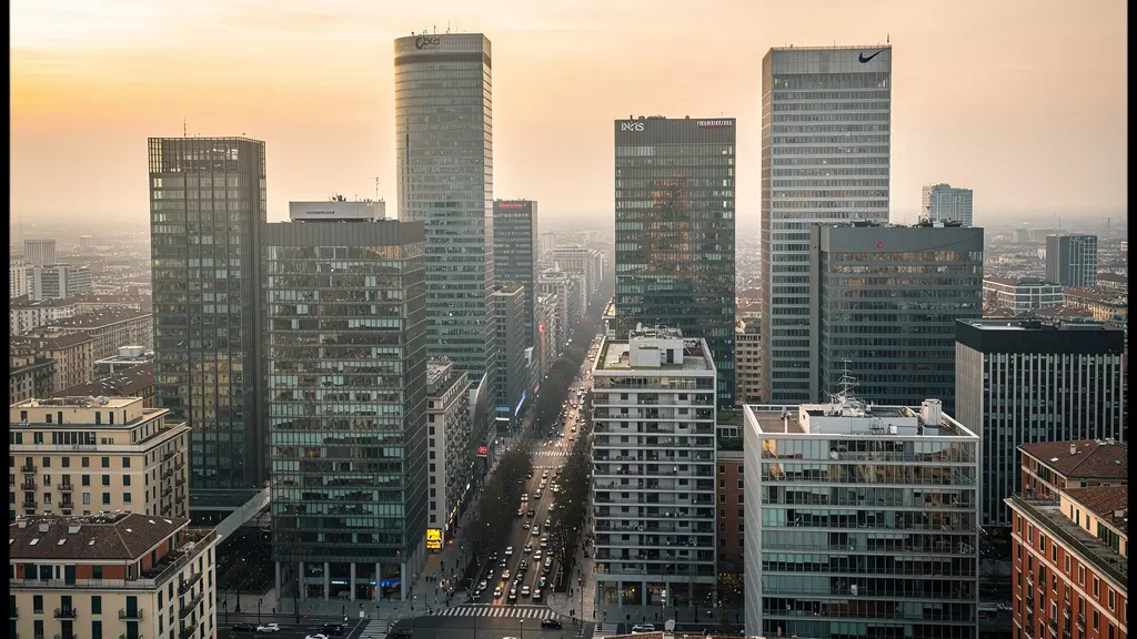 Panorama di Milano con grattacieli di Porta Nuova, mercato immobiliare per acquirenti svizzeri